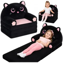 rozkladany-fotel-sofa-lezanka-kotek-2w1-dla-dzieci-miekki-pluszowy-czarny