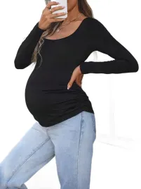shein-czarna-bluzka-ciazowa-z-marszczeniami-dopasowana-dlugi-rekaw-xl-1la
