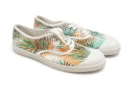 bensimon-trampki-damskie-kolorowe-pomaranczowe-z-wzorem-lisci-36-3ea
