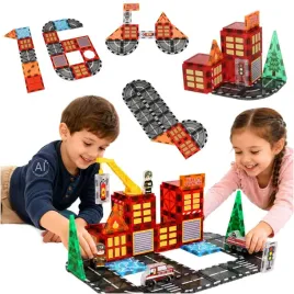 klocki-magnetyczne-konstrukcyjne-3d-straz-pozarna-48-elementow