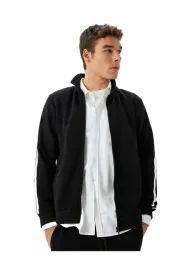 koton-czarna-bluza-meska-z-zamkiem-i-paskami-na-rekawach-m-5da
