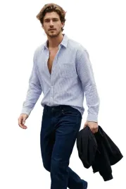 trendyol-man-meska-koszula-casual-w-kratke-z-dlugim-rekawem-m-5da