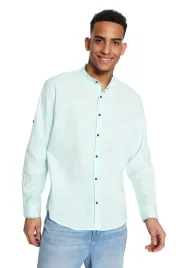 trendyol-man-meska-koszula-casual-z-kolnierzykiem-stojacym-mietowa-m-5da