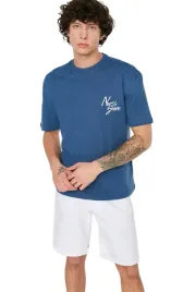 trendyol-man-niebieski-t-shirt-meski-nadruk-na-piersi-m-5da