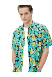 koton-meska-koszula-casual-krotki-rekaw-wzor-print-nadruk-l-5da