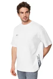 trendyol-man-meski-t-shirt-bialy-z-nadrukiem-pozytywne-nastawienie-s-5da
