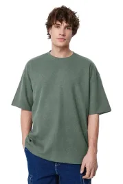 trendyol-man-meski-t-shirt-z-okraglym-dekoltem-w-kolorze-zielonym-l-5da