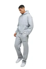 boohooman-szary-dres-meski-komplet-z-kapturem-i-nadrukiem-xl-z3a