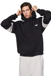 trendyol-man-czarna-bluza-meska-z-kapturem-z-kontrastowymi-wstawkami-l-5da
