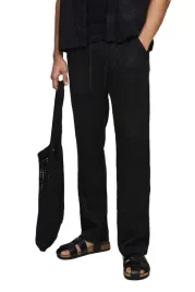 boohooman-czarne-spodnie-meskie-proste-azurowe-wzory-l-z3a