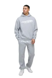 boohooman-szary-dres-meski-komplet-z-kapturem-i-nadrukiem-sport-xs-z3a