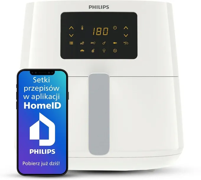 Frytkownica beztłuszczowa Air Fryer Philips Essential Ovi XL HD9270/00 2000W 6,2l biała kosz 1,2 kg programy automatyczne timer