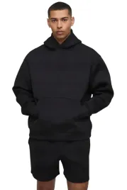 boohooman-meski-komplet-dresowy-czarny-z-kapturem-krotkie-spodenki-xs-z3a