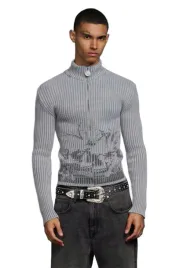 boohooman-szary-sweter-meski-golf-prazkowany-z-bawelny-xxl-z3a