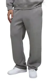 boohooman-meskie-spodnie-dresowe-szare-dlugie-bez-wzoru-z-zamkiem-xs-z3a