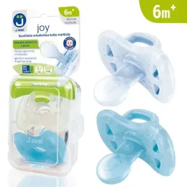 smoczek-uspokajajacy-silikonowy-ortodontyczny-6m-lekki-joy-jbimbi-2-szt