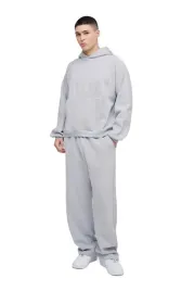 boohooman-szary-dres-meski-komplet-z-kapturem-i-nadrukiem-xl-z3a