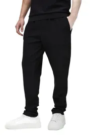 boohooman-meskie-spodnie-dresowe-czarne-w-paski-dlugie-m-z3a