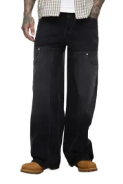 boohooman-meskie-jeansy-proste-z-kontrastowymi-naszywkami-czarne-32-z3a