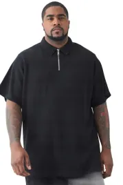 boohooman-czarna-koszulka-polo-meska-z-krotkim-rekawem-i-zamkiem-xxl-z3a