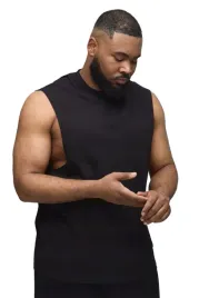 boohooman-meska-czarna-koszulka-bez-rekawow-okragly-dekolt-xxl-z3a