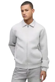 boohooman-koszula-meska-casual-szara-z-zamkiem-i-kolnierzykiem-l-z3a