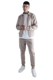 boohooman-meski-komplet-dresowy-bezowy-z-suwakiem-i-lampasem-xl-z3a