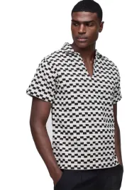 boohooman-meska-koszula-elegancka-krotki-rekaw-wzor-geometryczny-m-z3a