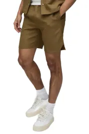 boohooman-meskie-krotkie-spodenki-z-geometrycznym-wzorem-brazowe-l-z3a
