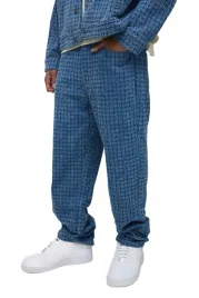 boohooman-meskie-jeansy-proste-niebieskie-wzor-melanz-dlugie-32-z3a
