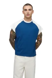 boohooman-meska-koszulka-bez-rekawow-niebieska-z-bialymi-rekawami-xs-z3a