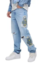 boohooman-jeansy-meskie-niebieskie-z-dziurami-i-naszywkami-proste-32-z3a