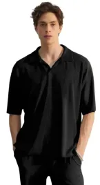 trendyol-czarna-koszula-casual-z-krotkim-rekawem-i-kolnierzykiem-s-5aa