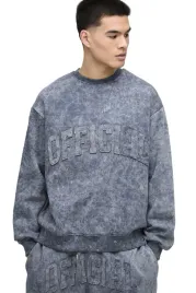 boohooman-bluza-meska-melanz-z-aplikacja-dlugi-rekaw-z3a