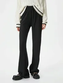 koton-czarne-spodnie-casual-proste-na-gumce-m-7aa