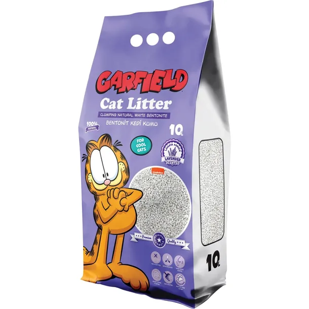 Garfield żwirek bentonitowy Lawendowy 10L dla kota