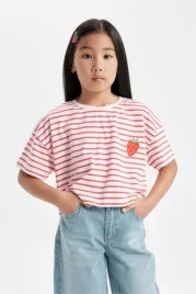 defacto-t-shirt-dzieciecy-krotki-paseczki-naszywka-128-134-5fa