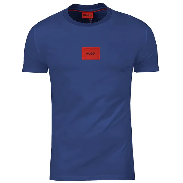 T-shirt koszulka Hugo Boss logo męska Niebieska r. L
