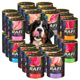 rafi-bez-zboz-mokra-karma-puszki-dolina-noteci-mix-smakow-dla-psa-24x800g