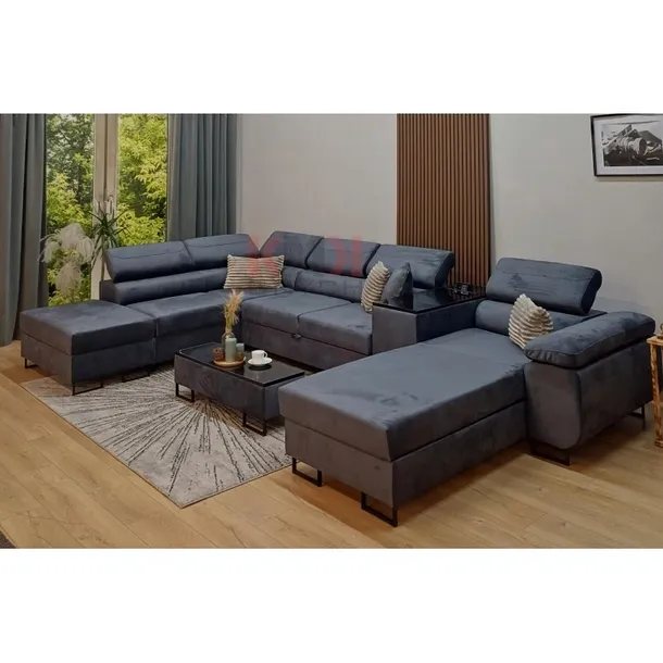 Narożnik PRESTIGE U 385x230 cm – Salon w Wydaniu Glamour i Nowoczesnym Komfortu