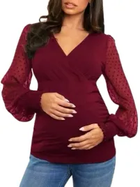 shein-bluzka-ciazowa-bordowa-dlugi-rekaw-46-lsl