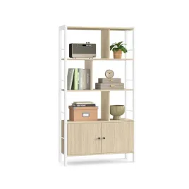 regal-na-ksiazki-30x74x154-5-cm-bezowo-bialy