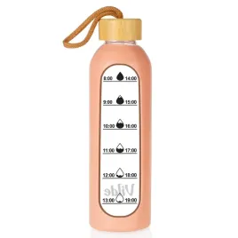 butelka-na-wode-szklana-z-silikonowym-pokrowcem-lososiowa-600-ml