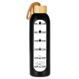 butelka-na-wode-szklana-z-silikonowym-pokrowcem-czarna-600-ml