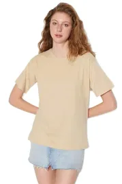 trendyol-damski-t-shirt-bezowy-z-okraglym-dekoltem-bawelna-l-5ea-l-5-a