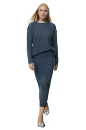 trendyol-granatowy-komplet-damski-azurowy-sweter-i-spodnica-m-5ea-m-5-a