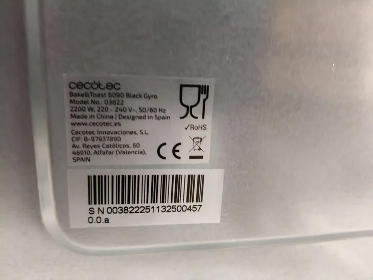 mini-piekarnik-cecotec-6090-60-l-czarny-moc-2200-w