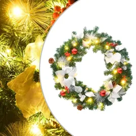 wianek-bozonarodzeniowy-z-pvc-led-usb-zielony-srebrny-czerwony-sredni