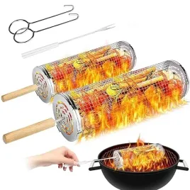 kosz-do-grillowania-na-rolkach-ze-stali-nierdzewnej-toczacy-sie-2-szt