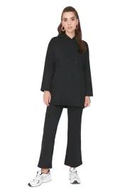 trendyol-czarny-dres-damski-komplet-kaptur-rozszerzane-nogawki-m-5ea-m-5-a